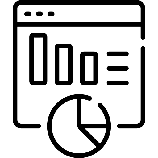 Analytics electronics computer graphs icon