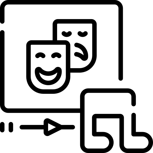 Entertainment cinema interface play icon