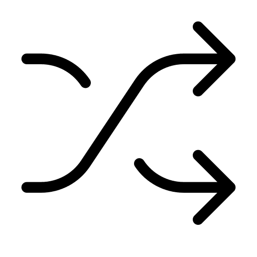Shuffle change arrows right icon