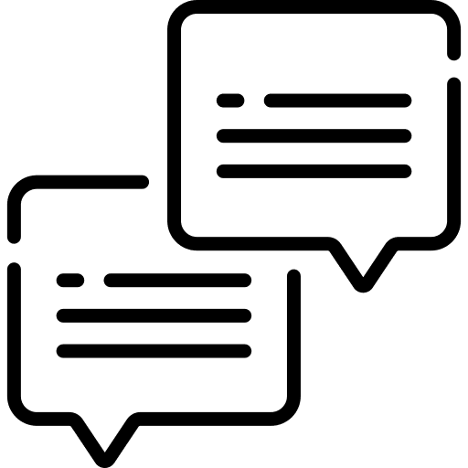 Speech bubble conversation chat communications icon