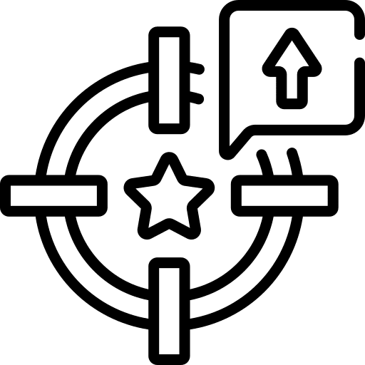 Target marketing star aim icon