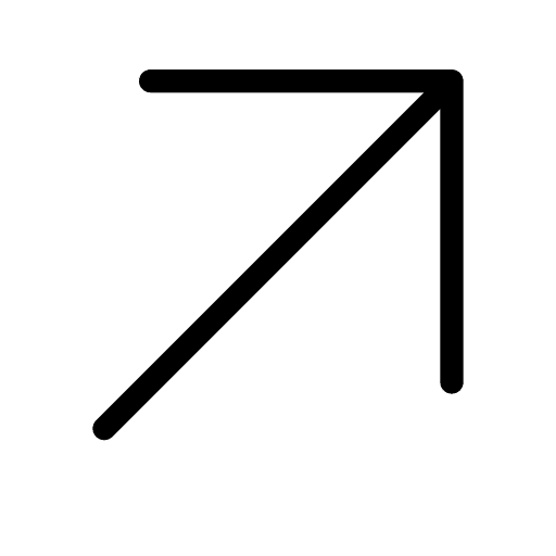 Up right arrow upper right diagonal top right icon