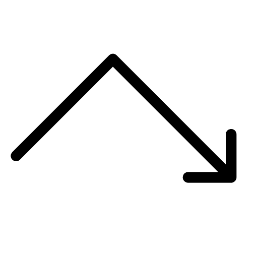 Bounce down right arrow direction arrows icon Bounce down right arrow direction arrows icon