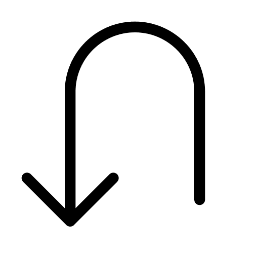 U turn u turn navigation backward icon U turn u turn navigation backward icon