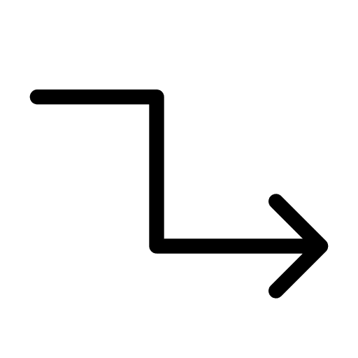 Zigzag arrow turn arrows down right icon Zigzag arrow turn arrows down right icon