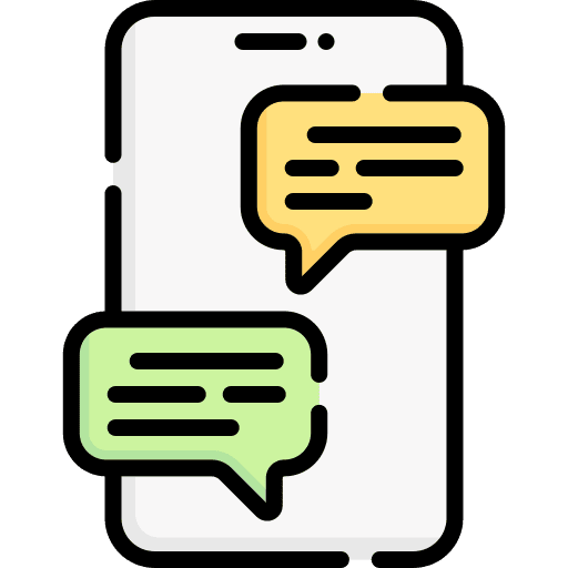 Chat smartphone message communications icon Chat smartphone message communications icon