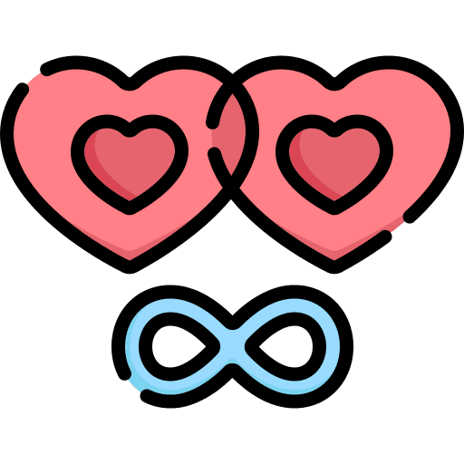 Heart shapes and symbols infinity eternity icon Heart shapes and symbols infinity eternity icon