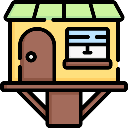 Tree house garden childhood kid and baby icon Tree house garden childhood kid and baby icon