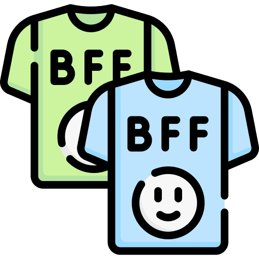 Tshirt best friends bff garment icon Tshirt best friends bff garment icon