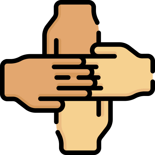 Unity collaboration hands and gestures together icon Unity collaboration hands and gestures together icon