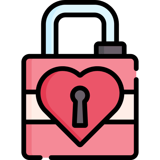 Padlock security love romantic icon Padlock security love romantic icon