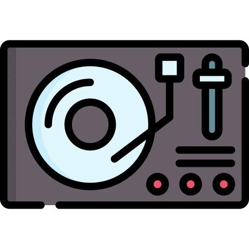 Turntable record player music dj icon Turntable record player music dj icon