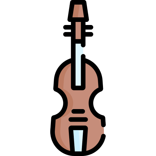 Violin music music and multimedia play icon Violin music music and multimedia play icon