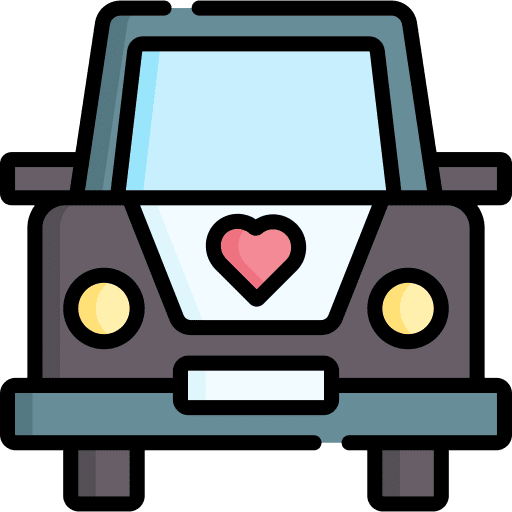 Wedding car automobile wedding transportation icon Wedding car automobile wedding transportation icon