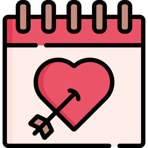 Wedding day anniversary romantic date wedding day icon