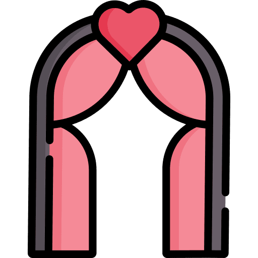 Arch romantic heart valentines day icon Arch romantic heart valentines day icon