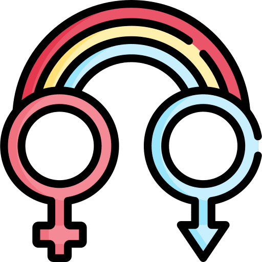 Genders gender male and female shapes and symbols icon Genders gender male and female shapes and symbols icon