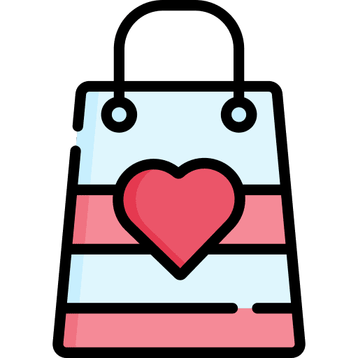 Gift bag heart wedding love icon Gift bag heart wedding love icon