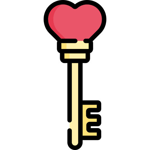 Key security love and romance access icon Key security love and romance access icon