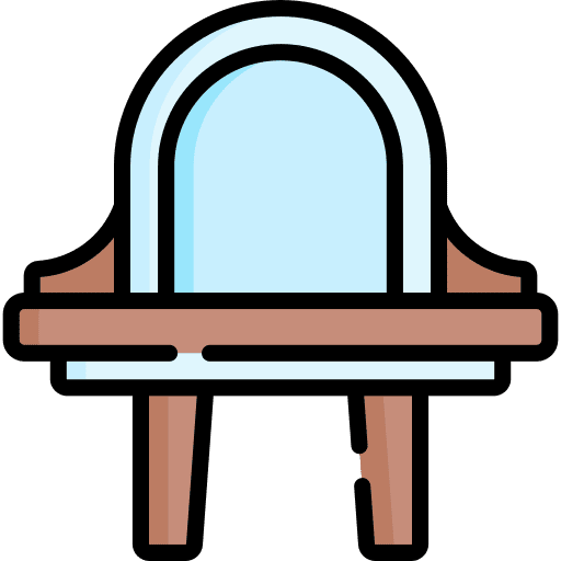 Mirror dresser dressing table furniture and household icon Mirror dresser dressing table furniture and household icon