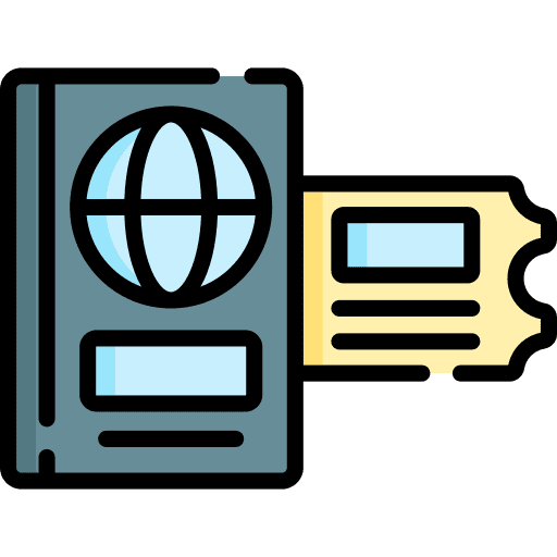 Passport passport plane ticket document icon Passport passport plane ticket document icon