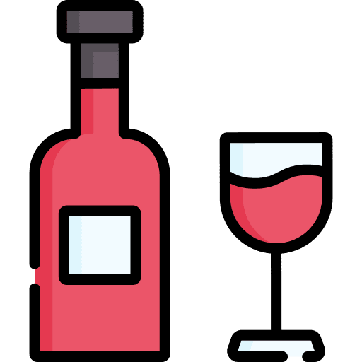 Wine bottle champagne glass alcoholic drink icon Wine bottle champagne glass alcoholic drink icon