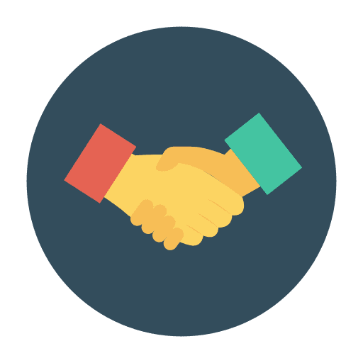 Agreement partnership hands and gestures hand icon