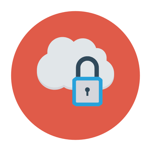 Cloud cloud password security icon