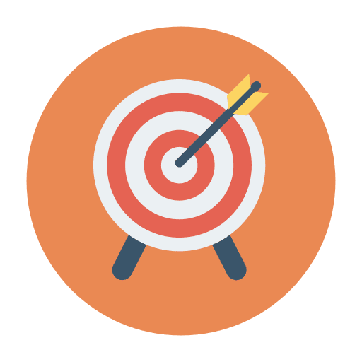 Dartboard target aim focus icon