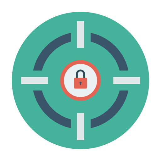 Focus aim focus padlock icon