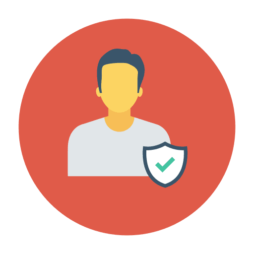 Avatar shield security man icon