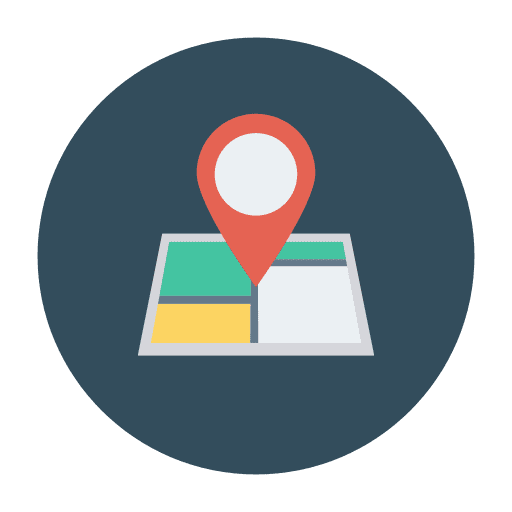 Map maps and location map point position icon