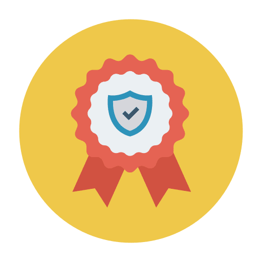 Medal badge shield security icon
