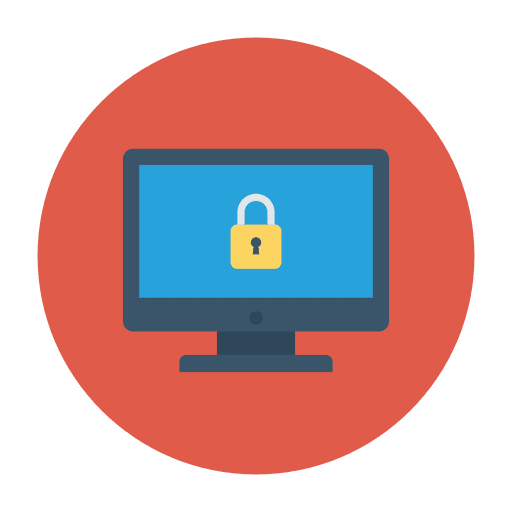 Monitor screen monitor screen computer lock icon