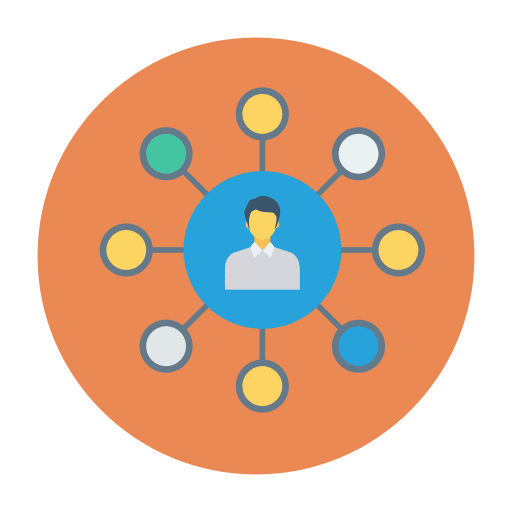 Network user social media connection icon