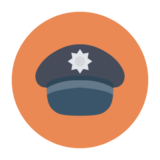 Police cap uniform protection investigation icon