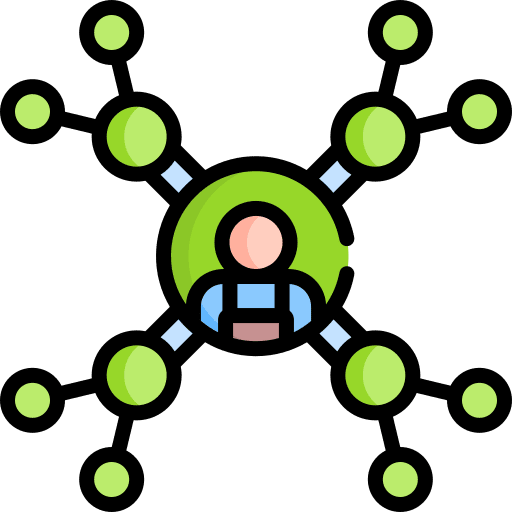 Networking contacts social networking icon