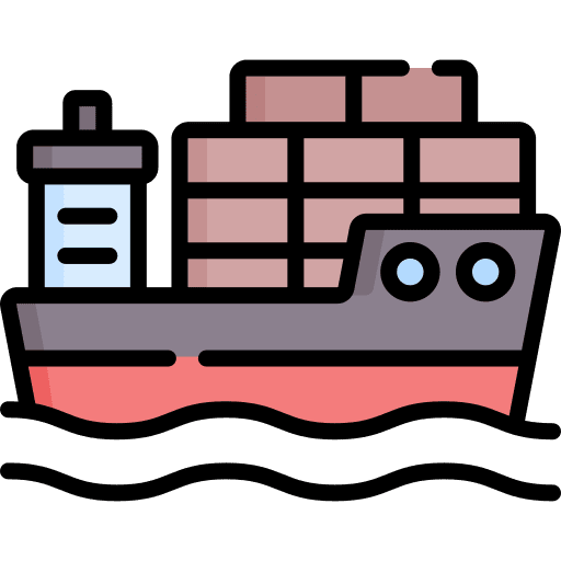 Cargo ship shipping distribution transport icon Cargo ship shipping distribution transport icon