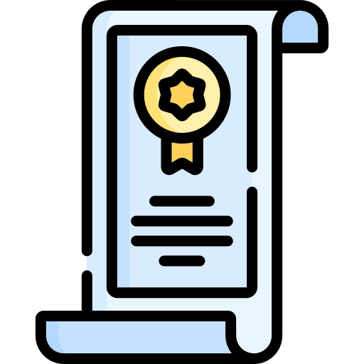 Certificate document files and folders certification icon Certificate document files and folders certification icon