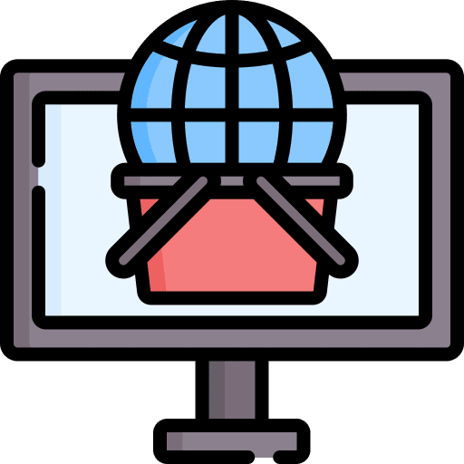 Online shopping online shopping website shopping basket icon Online shopping online shopping website shopping basket icon