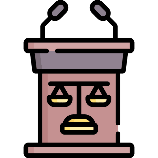 Speech justice legal judicial icon Speech justice legal judicial icon