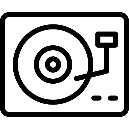 Turntable turntable electronics music player icon