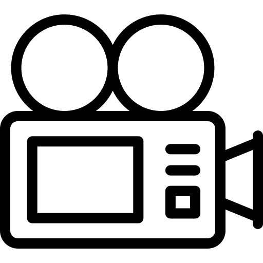 Video camera technology film movie camera icon