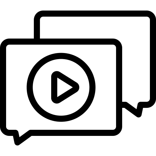 Video chat video multimedia chat icon Video chat video multimedia chat icon