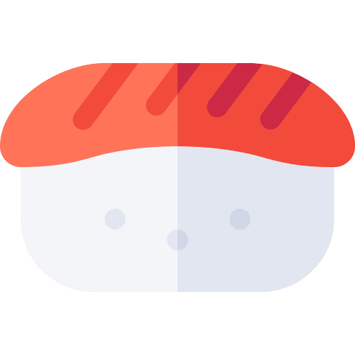 Nigiri fish japanese food raw icon Nigiri fish japanese food raw icon