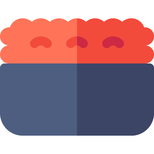 Tobiko roll fish japanese food sushi icon Tobiko roll fish japanese food sushi icon