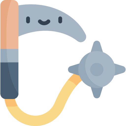 Chain sickle cultures ninja weapon icon Chain sickle cultures ninja weapon icon