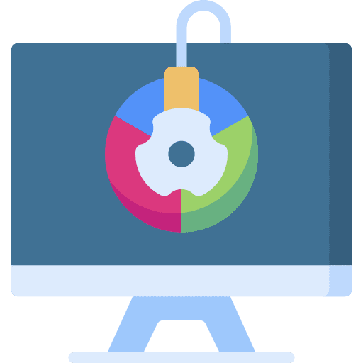 Calibration computer color screen icon Calibration computer color screen icon