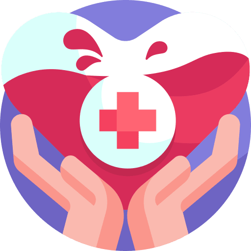 Blood donation healthcare and medical hand heart icon Blood donation healthcare and medical hand heart icon