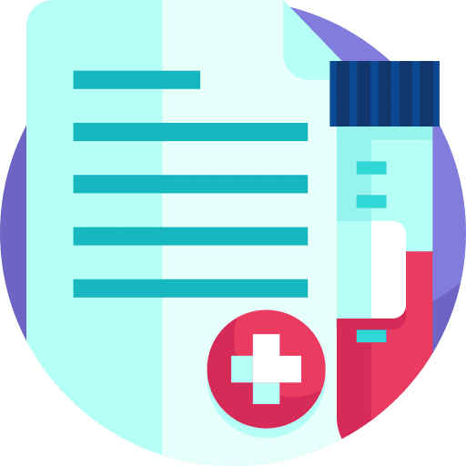 Test test healthcare and medical report icon